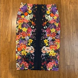 ASOS floral pencil skirt